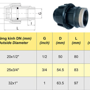 Báo Giá Nối Ren Trong Ống Nước HDPE – Thương Hiệu DEKKO