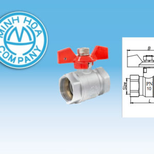 [Báo Giá] Van Bi Hợp Kim Kẽm TURA Tay Bướm PN10